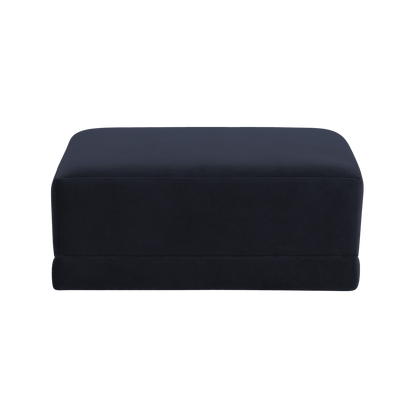 Valerio Velvet Ottoman Navy