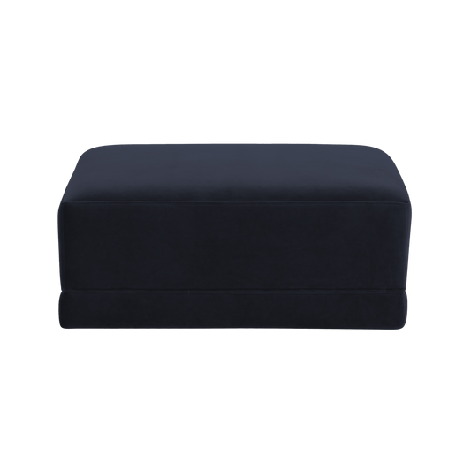 Valerio Velvet Ottoman Navy