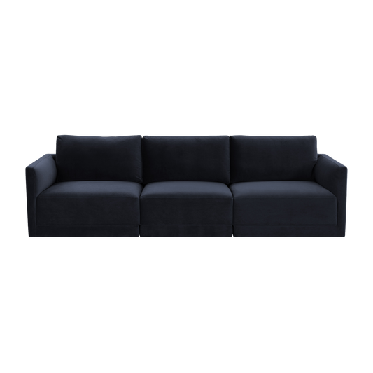Valerio Velvet Modular Sofa Navy