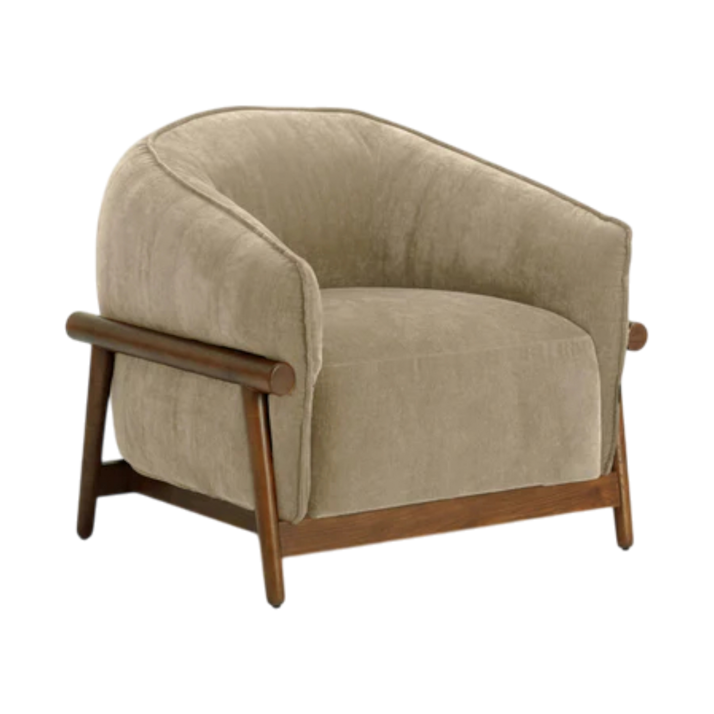 Malachyra Upcycled Chenille Accent Chair Taupe