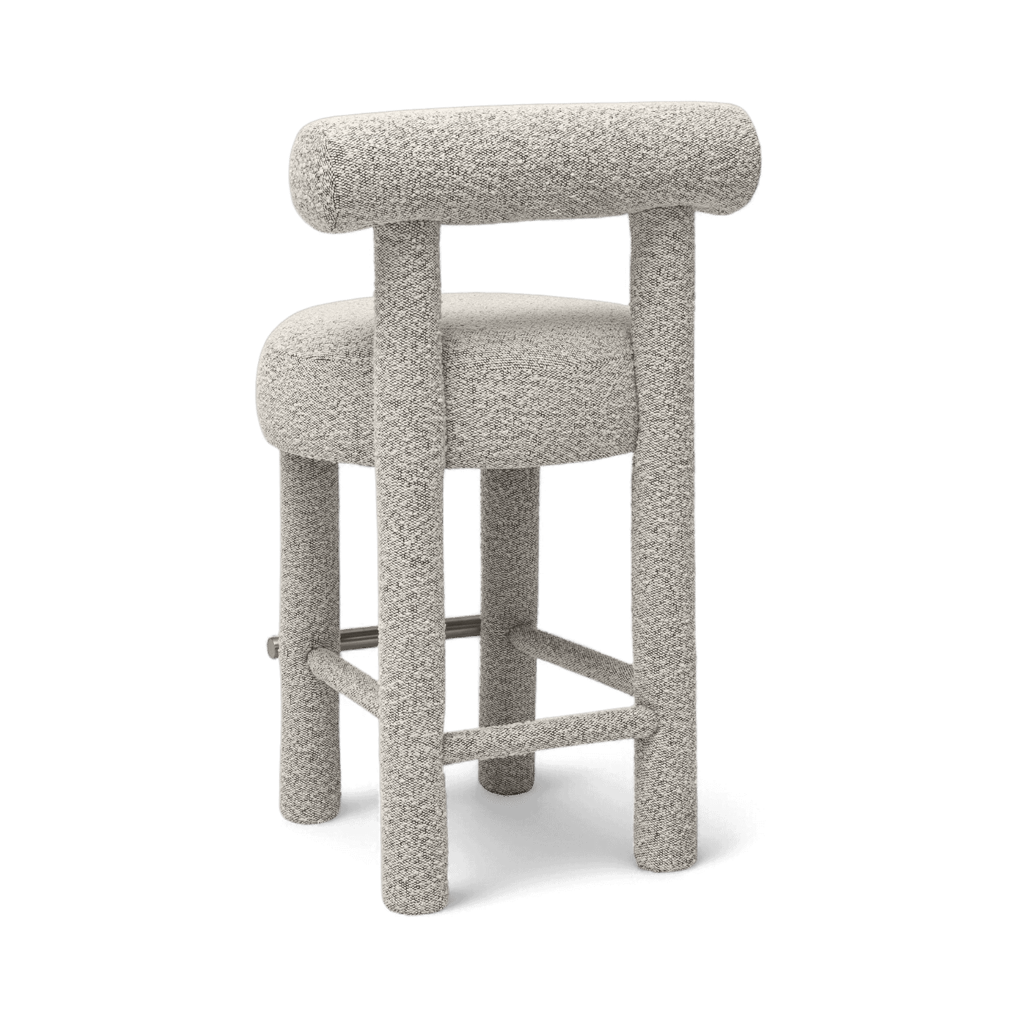 Arch Black & White Boucle Counter Stool