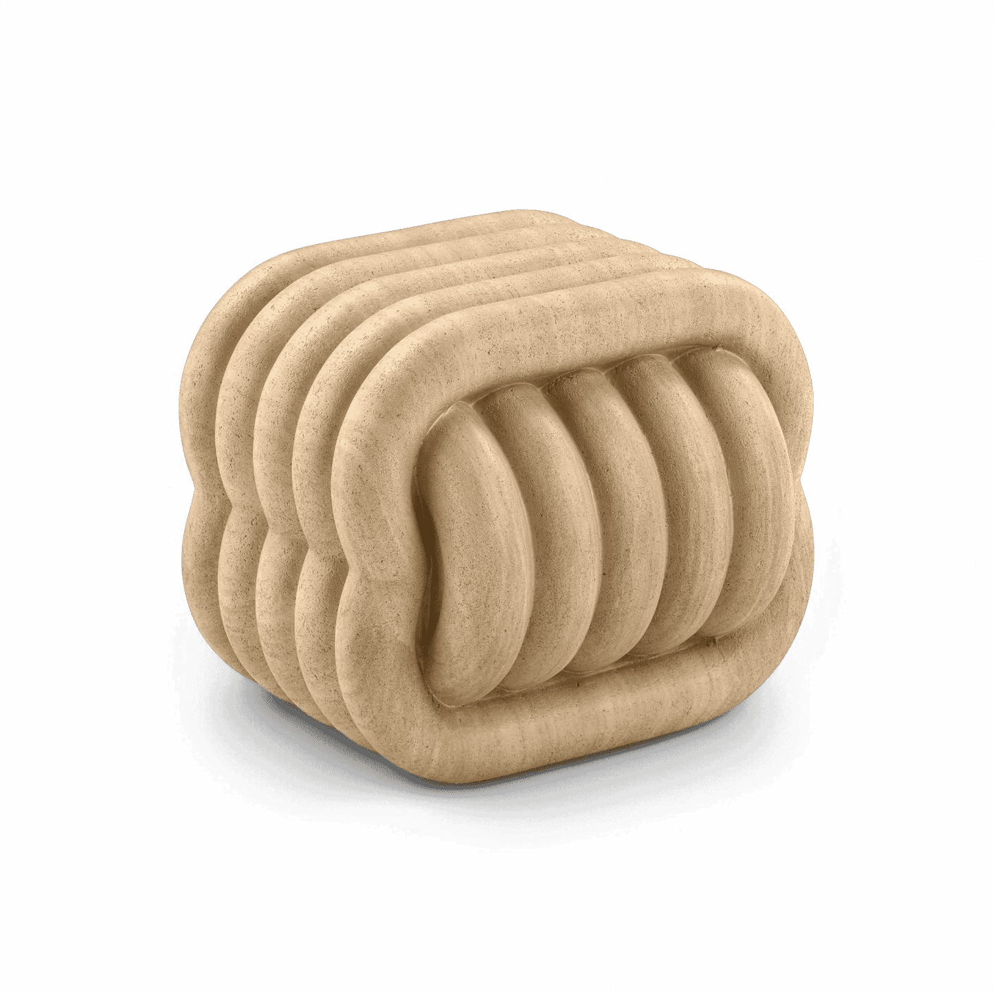 Jasper Knot Travertine Indoor / Outdoor Accent Stool