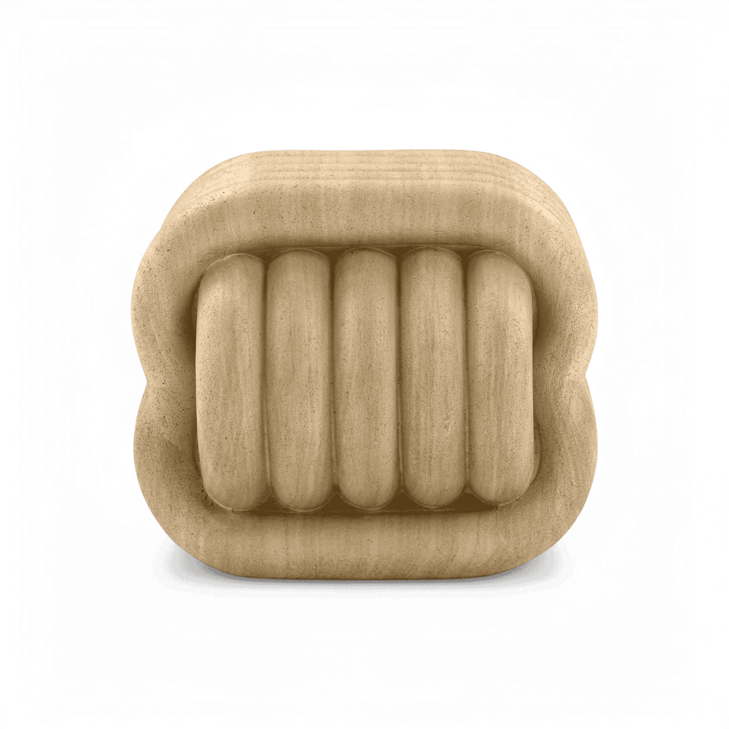 Jasper Knot Travertine Indoor / Outdoor Accent Stool