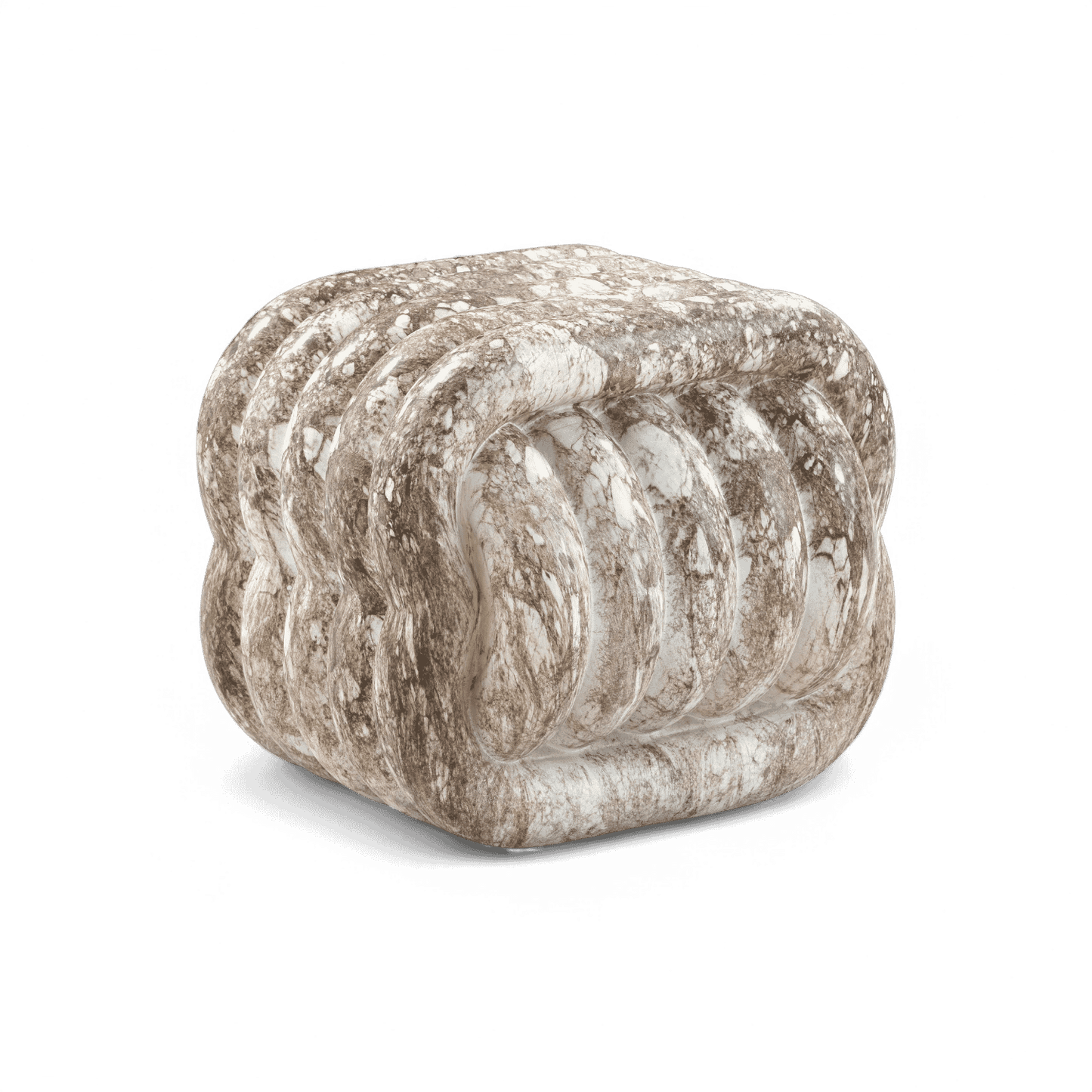 Jasper Knot Faux Marble Indoor / Outdoor Accent Stool