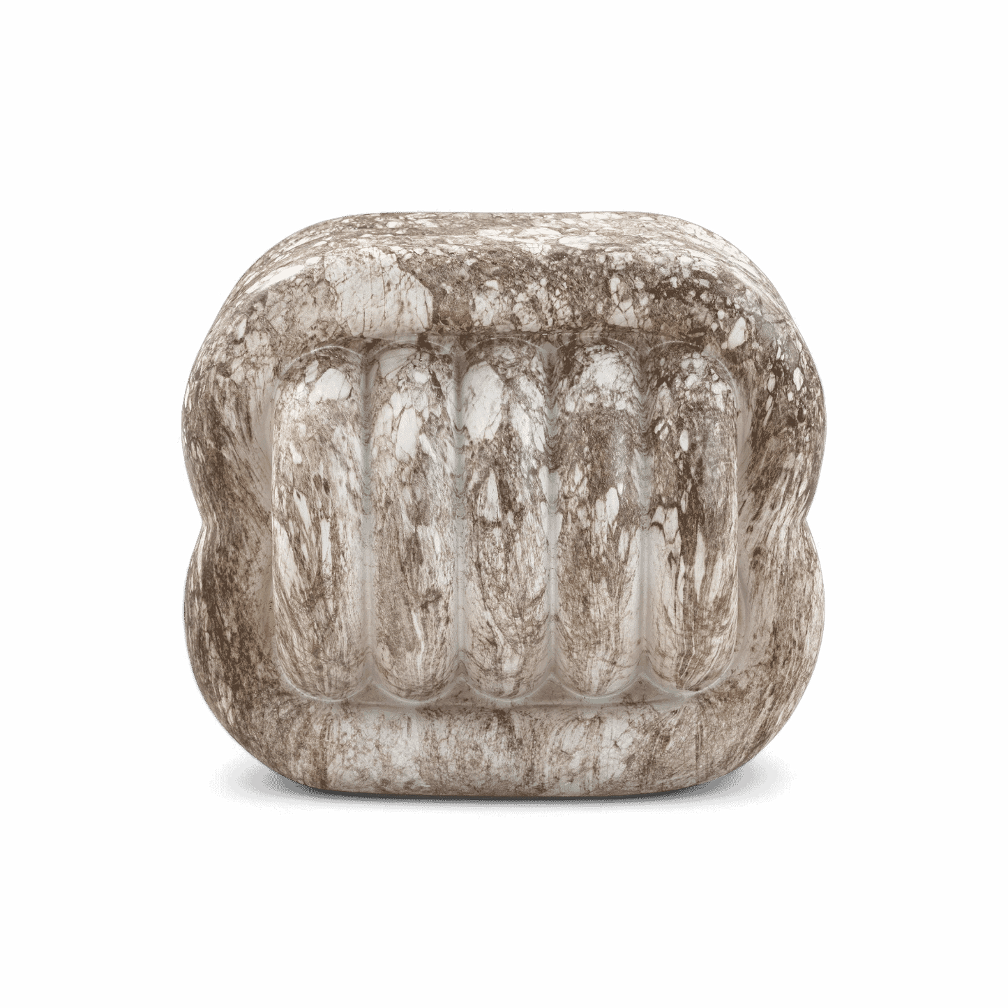 Jasper Knot Faux Marble Indoor / Outdoor Accent Stool