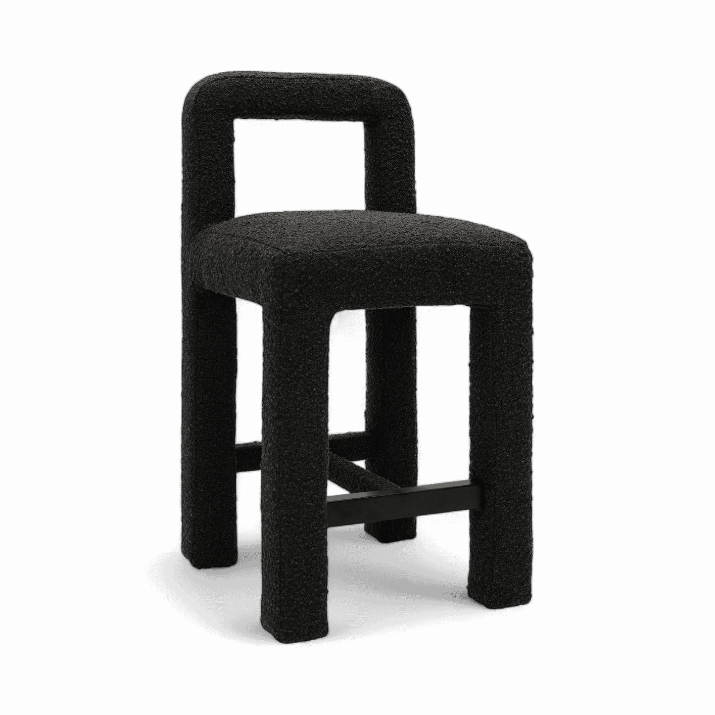 Viva Black Boucle Counter Stool