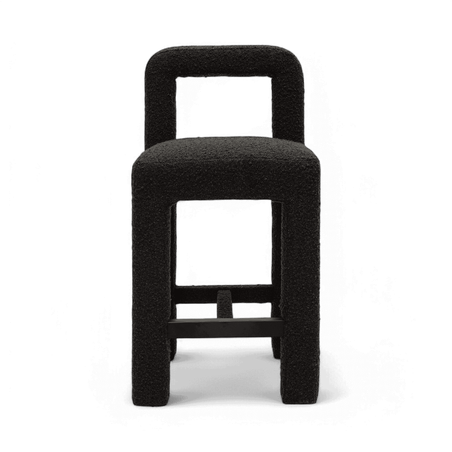 Viva Black Boucle Counter Stool