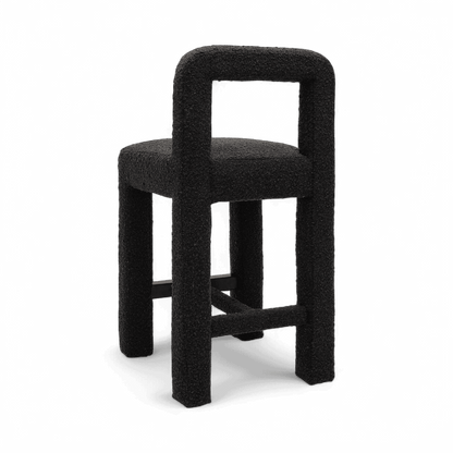 Viva Black Boucle Counter Stool