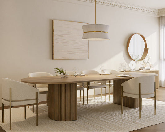 Oxford Rectangular XL Dining Table Greige Oak