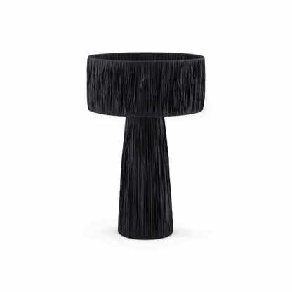 Auric Raffia Black Table Lamp