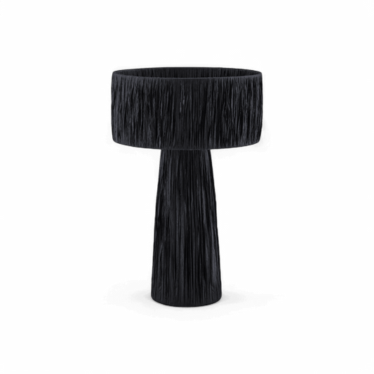 Auric Raffia Black Table Lamp