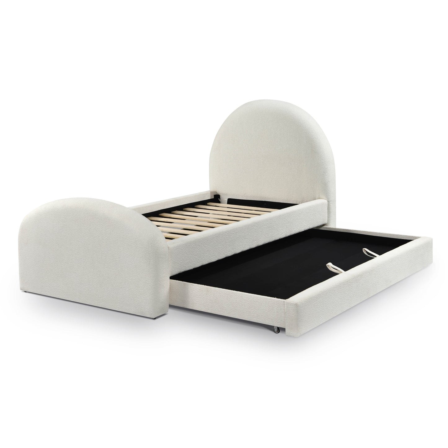 Valeria Cream Boucle Twin Bed