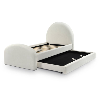 Valeria Cream Boucle Twin Bed