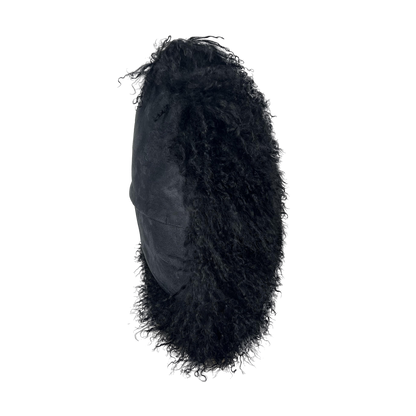 Boho Black Sheepskin 16 Pillow