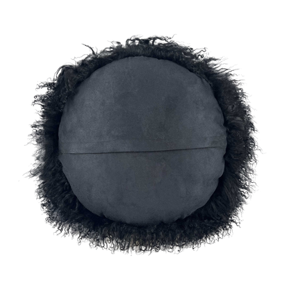 Boho Black Sheepskin 16 Pillow