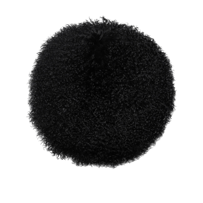 Boho Black Sheepskin 16 Pillow