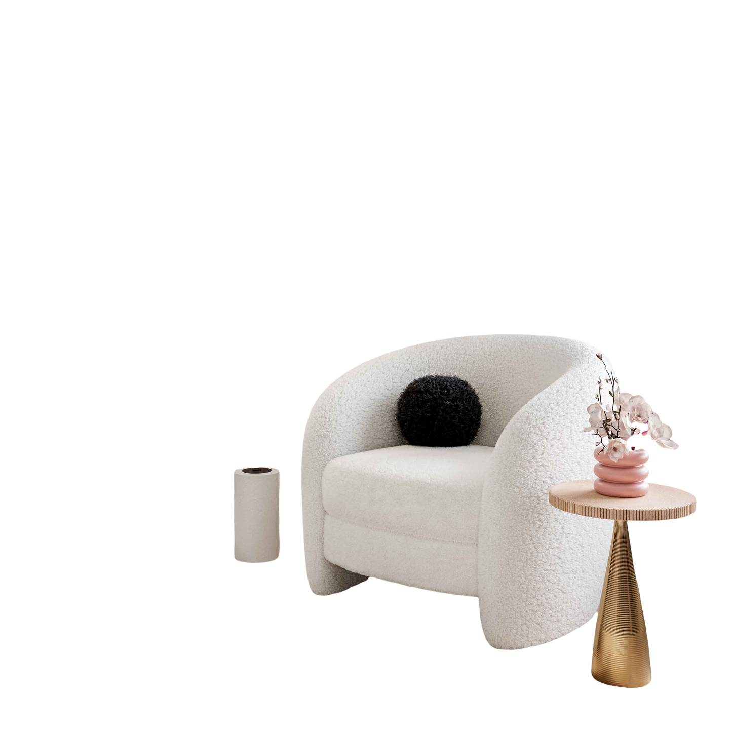 Boho Black Sheepskin 16 Pillow