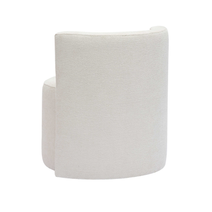 Lacey Cream Chenille Rolling Desk Chair