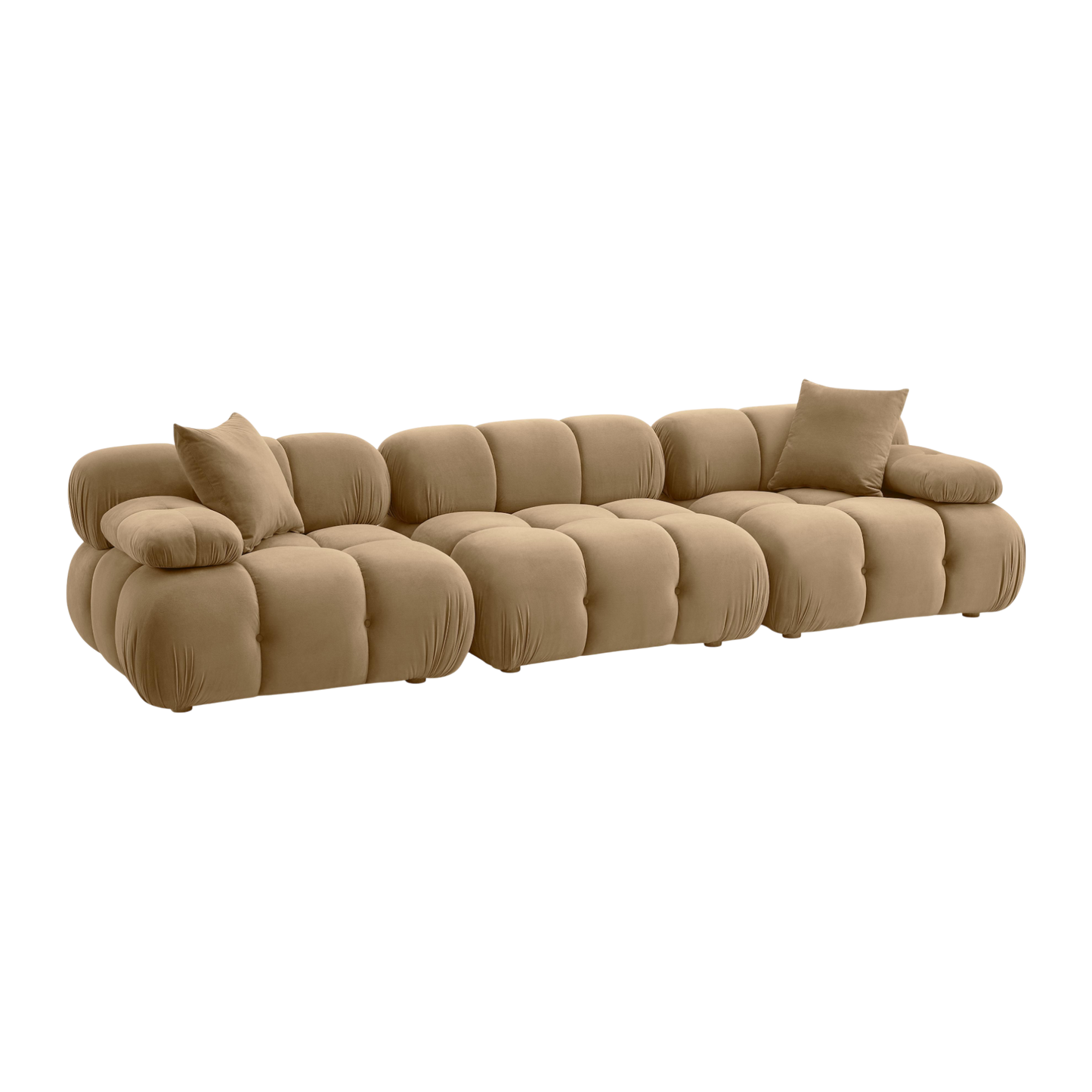 Solace Camel Velvet Modular Sofa