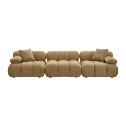 Solace Camel Velvet Modular Sofa