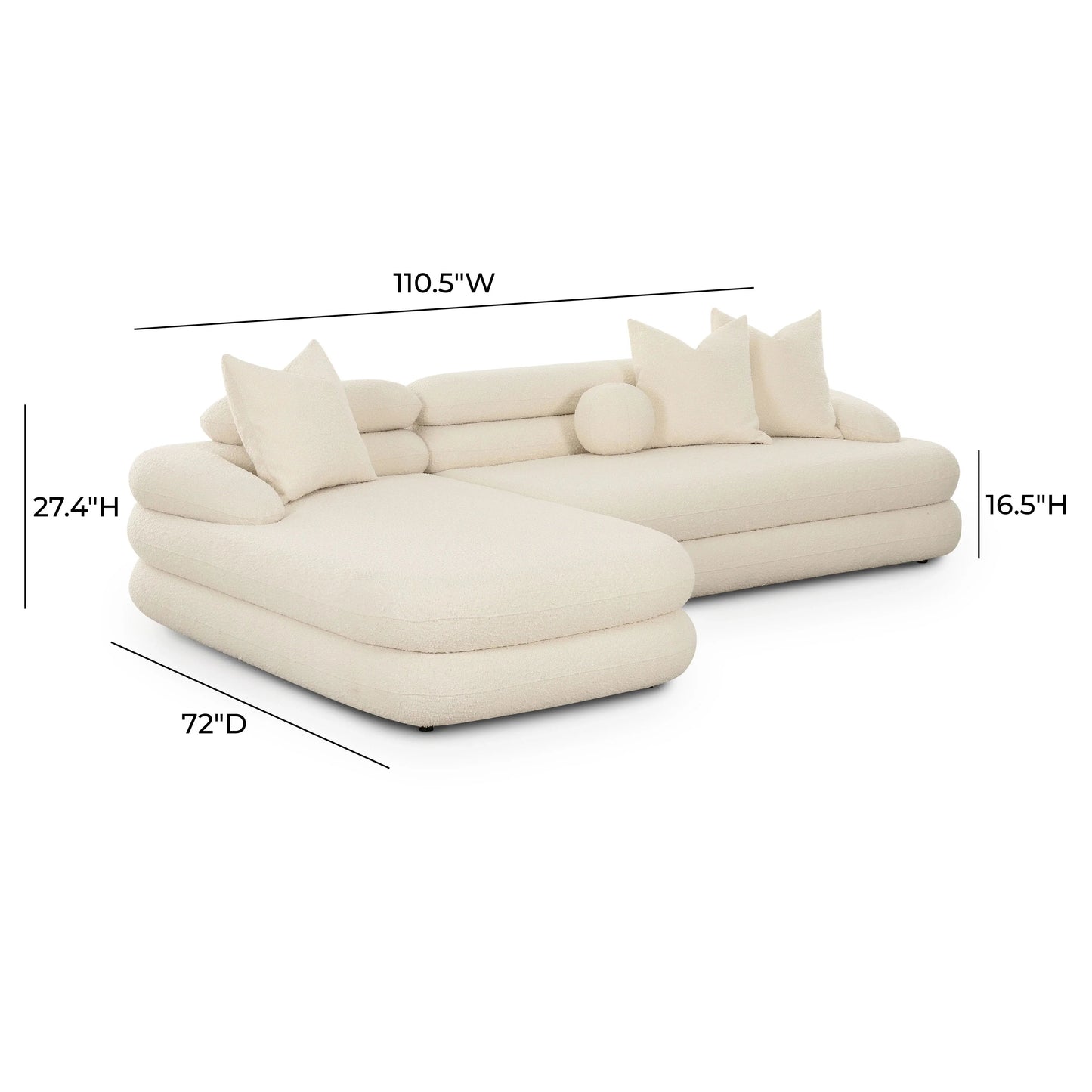 Niko Cream Boucle Modular LAF Sectional