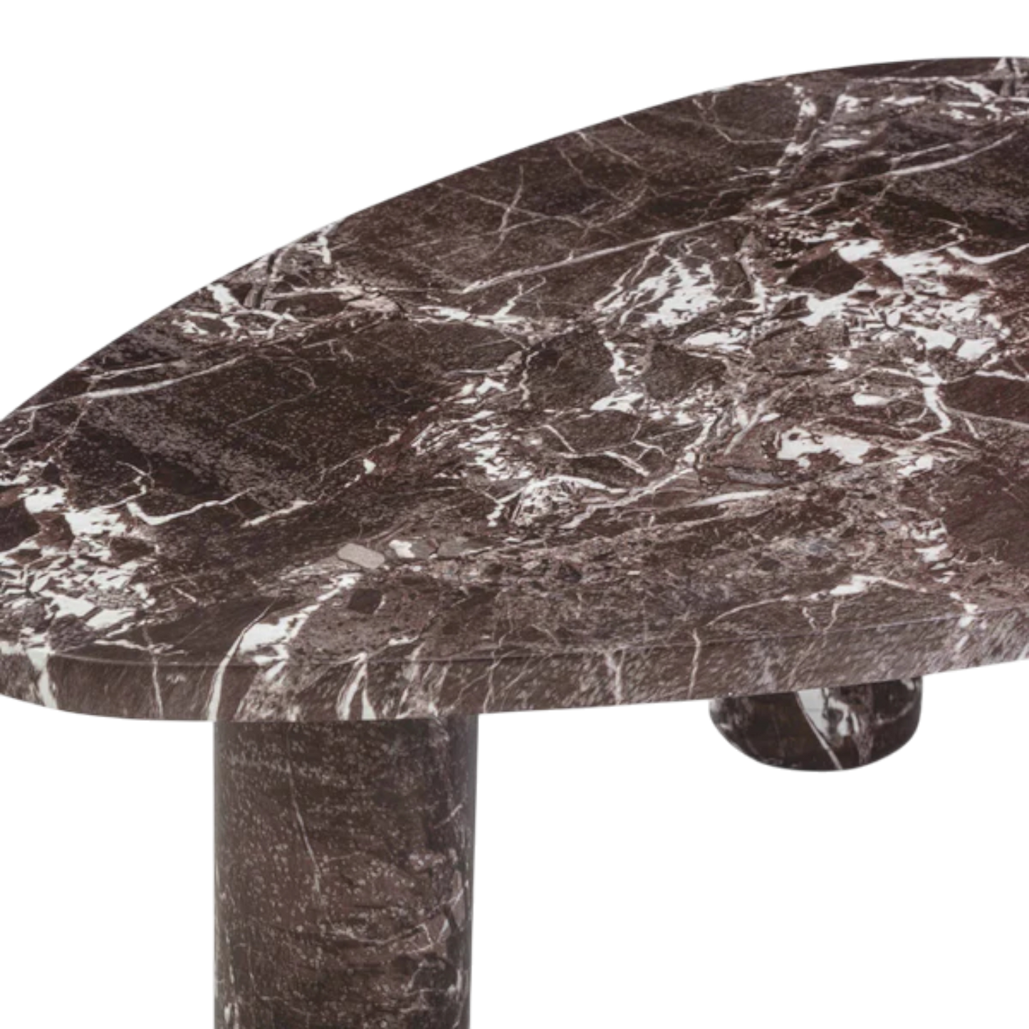 Seraphine 2 Piece Faux Red Marble Nesting Coffee Table Set