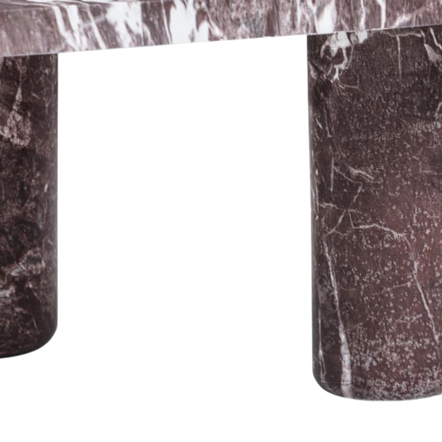 Seraphine 2 Piece Faux Red Marble Nesting Coffee Table Set