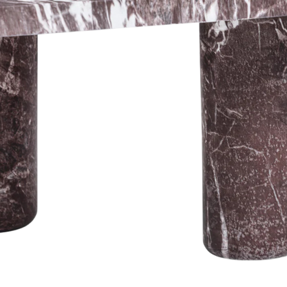 Seraphine 2 Piece Faux Red Marble Nesting Coffee Table Set
