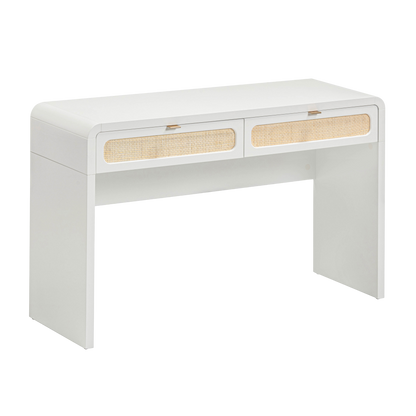 Marshy Rattan 2 Drawer Desk