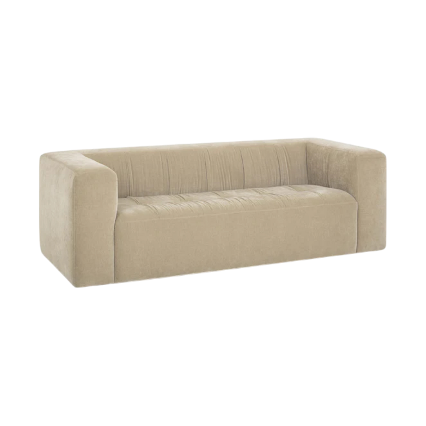 Calista Upcycled Chenille Sand Sofa