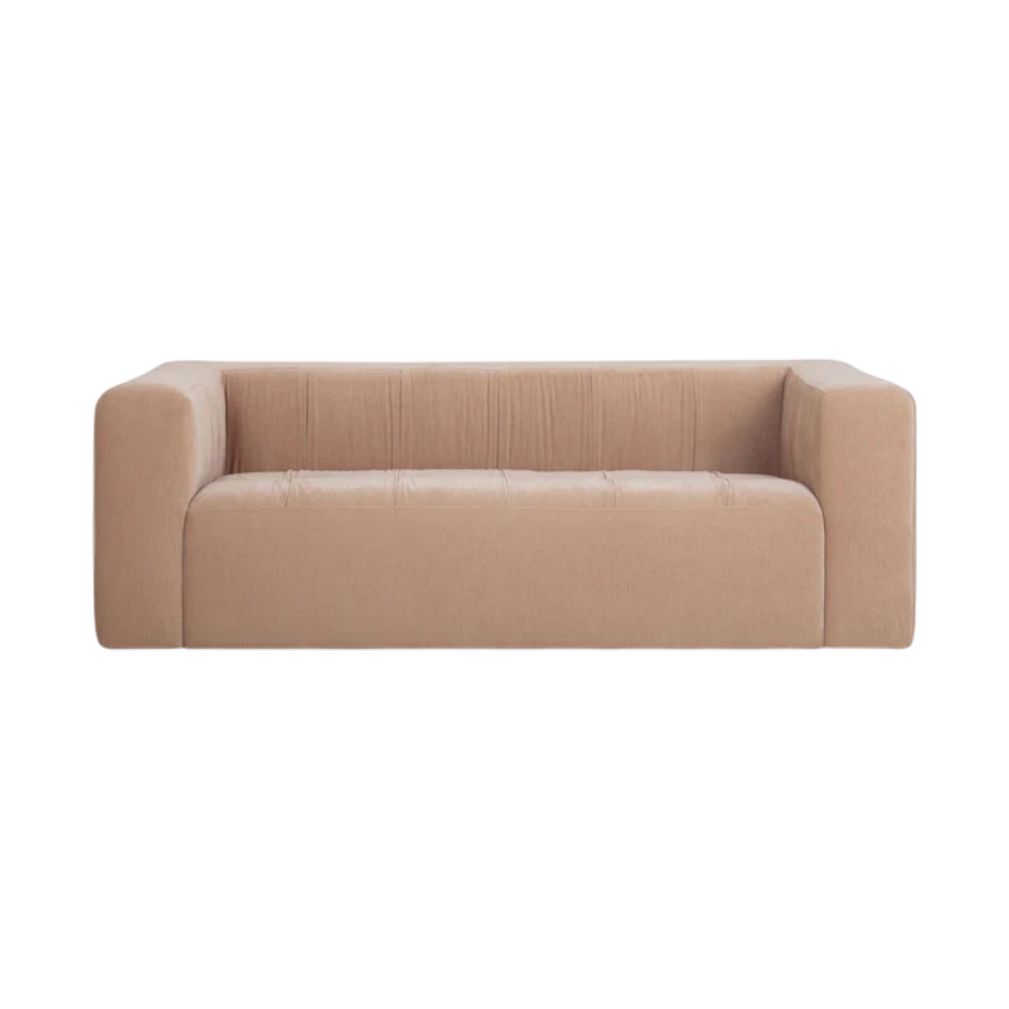 Calista Upcycled Chenille Peach Sofa