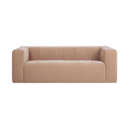 Calista Upcycled Chenille Peach Sofa