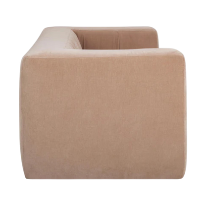 Calista Upcycled Chenille Peach Sofa