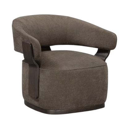 Thalora Linen Swivel Accent Chair