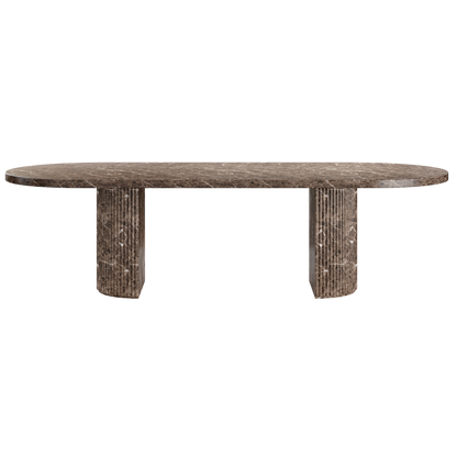 Bloom Dining Table Brown Marble