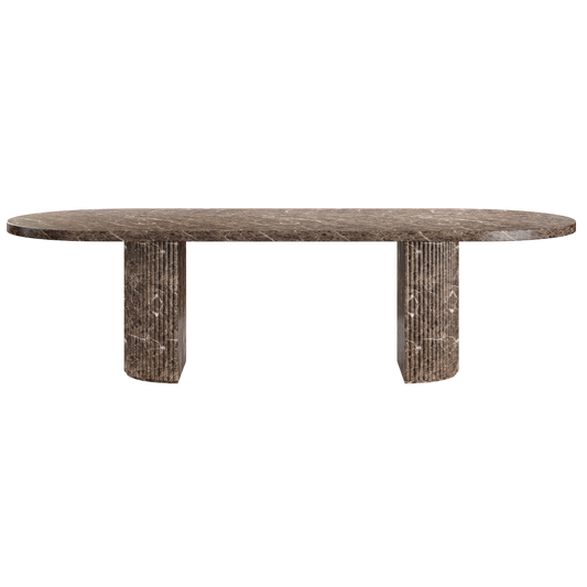 Bloom Dining Table Brown Marble