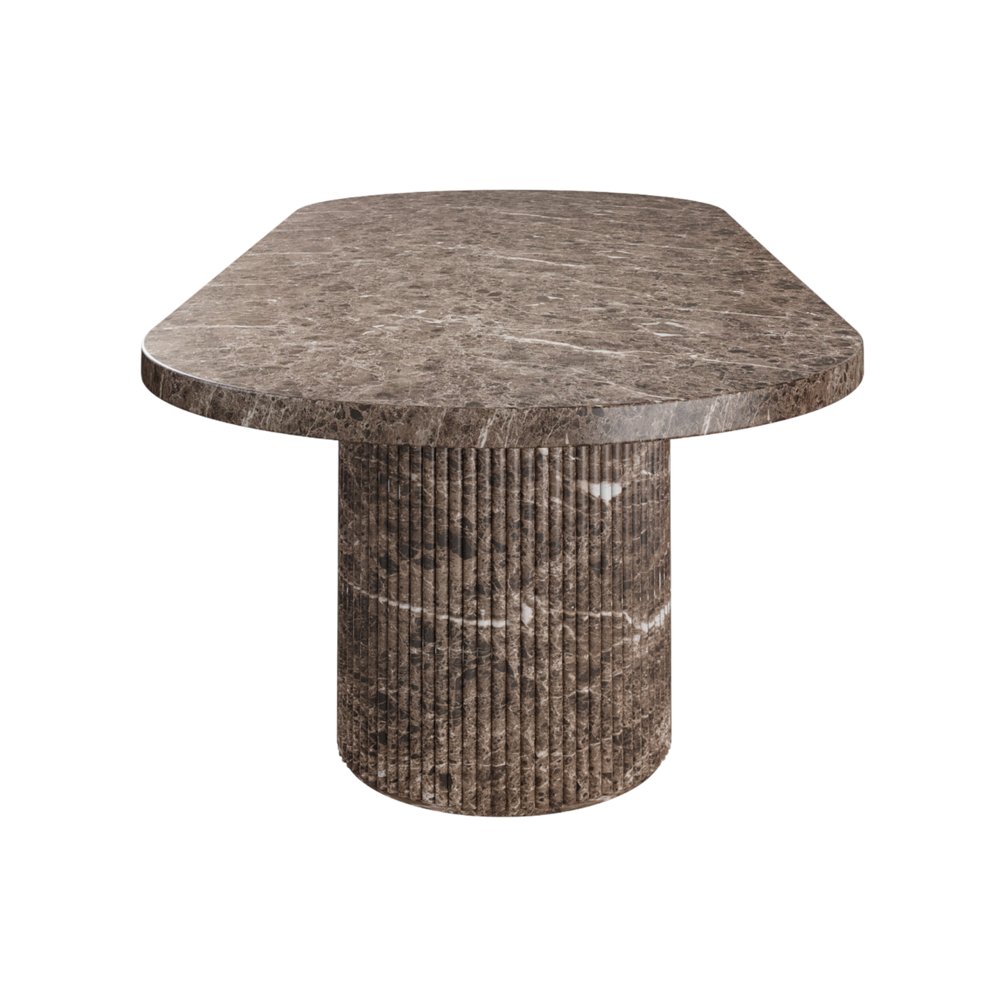 Bloom Dining Table Brown Marble