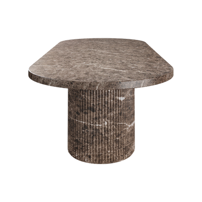 Bloom Dining Table Brown Marble