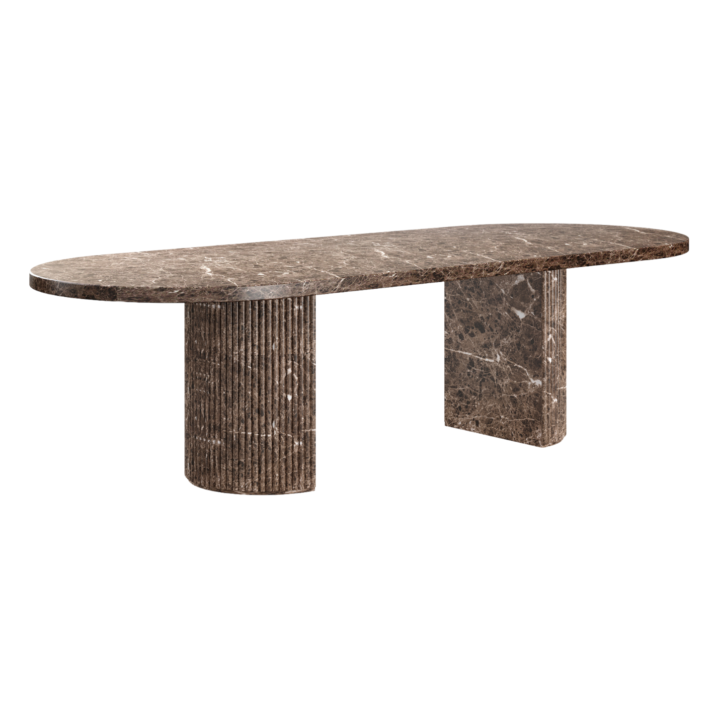 Bloom Dining Table Brown Marble