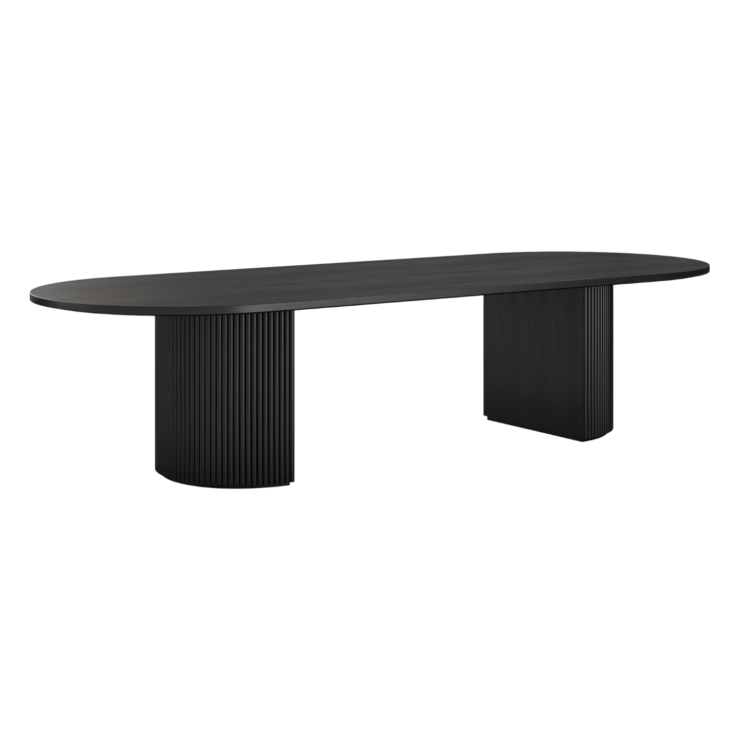 Oxford Rectangular XL Dining Table Black Wood