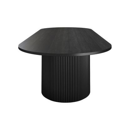 Oxford Rectangular XL Dining Table Black Wood