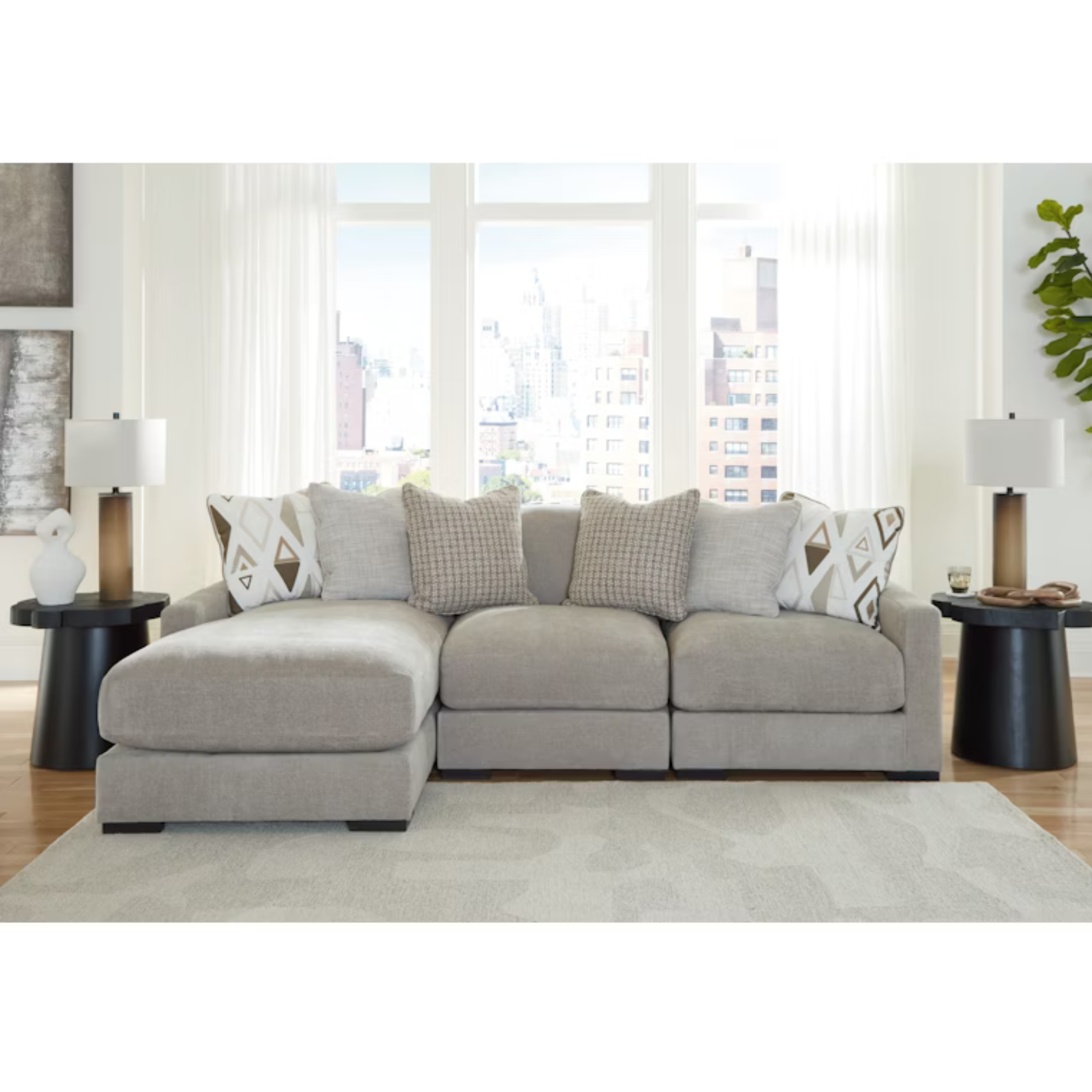 20305S3| Aslan Court 3-Piece Sofa Sectional with Chaise