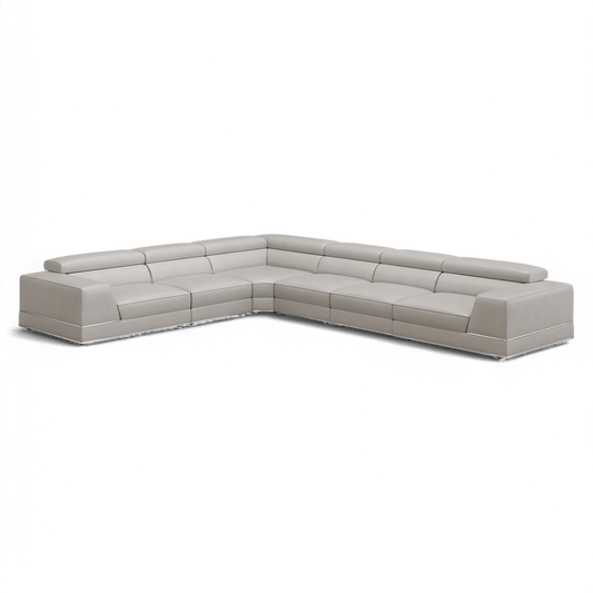 Amadeo Extended Modular Sectional Sofa Light Gray