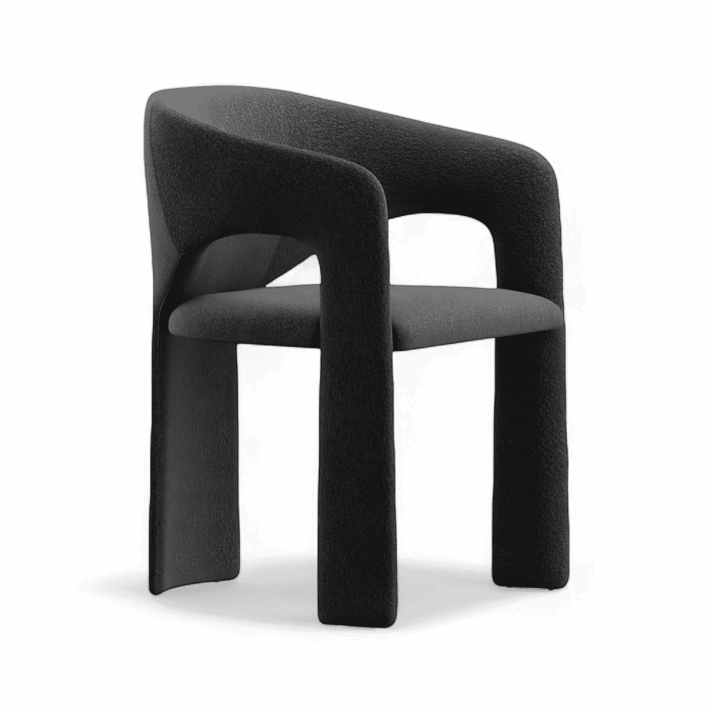 Aria Dining Chair Black Boucle
