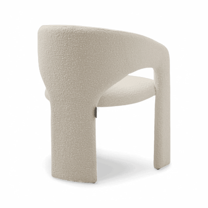 Aria Dining Chair White Boucle