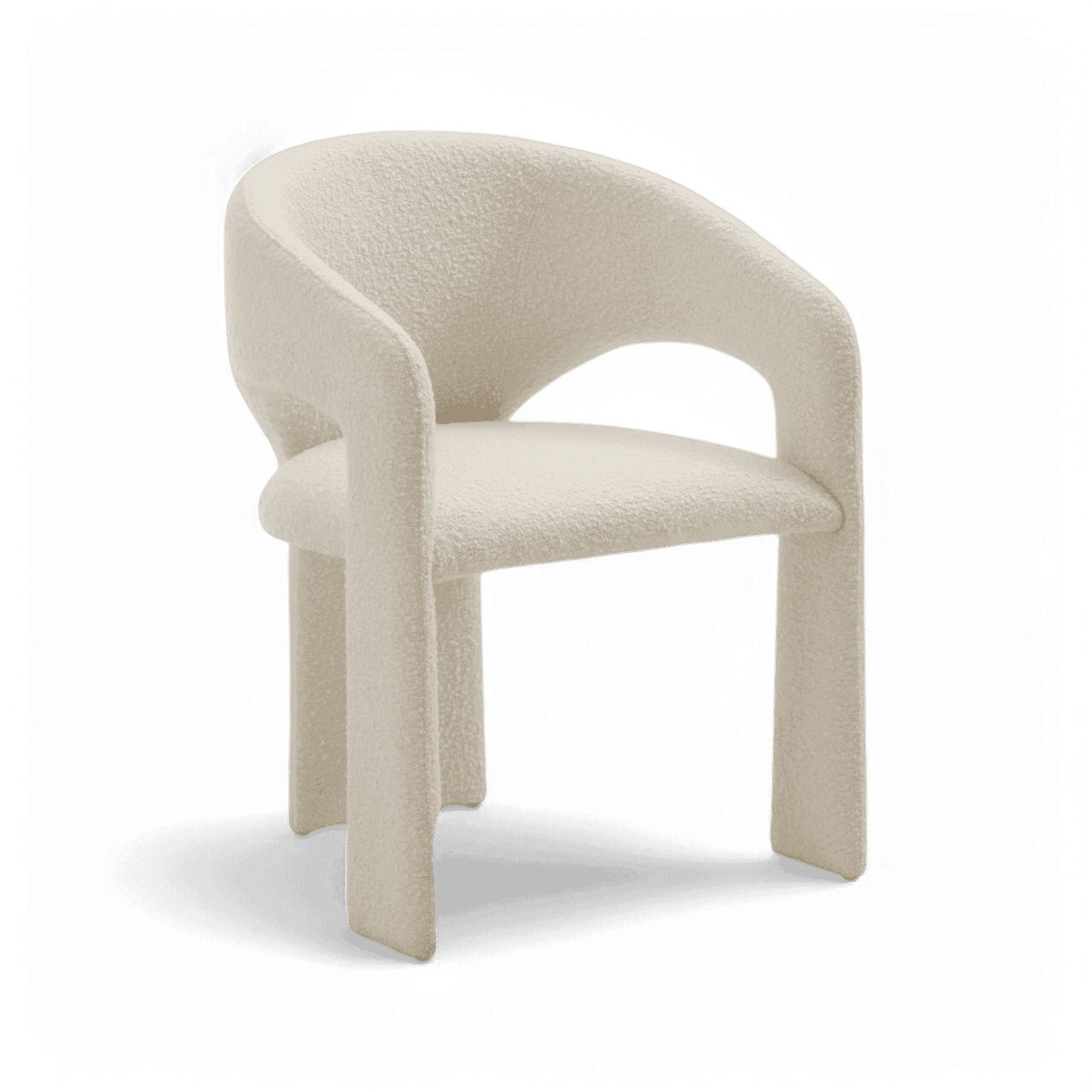 Aria Dining Chair White Boucle
