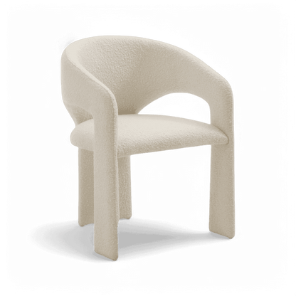 Aria Dining Chair White Boucle