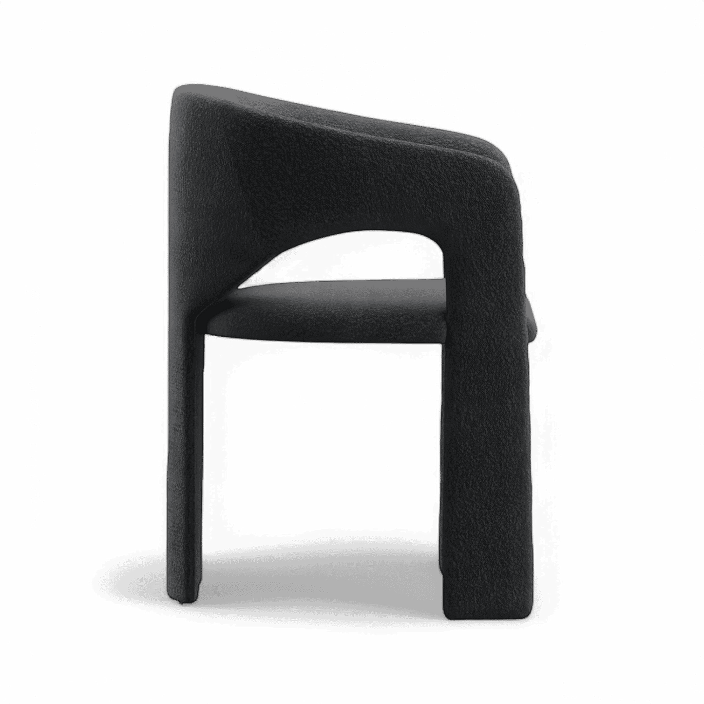 Aria Dining Chair Black Boucle