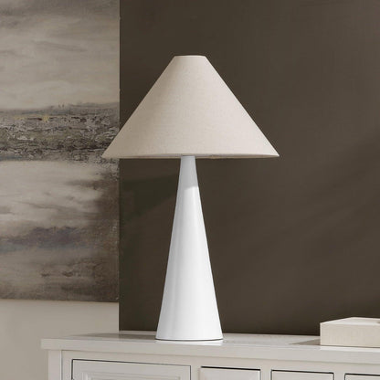 Avela Table Lamp White & Oatmeal