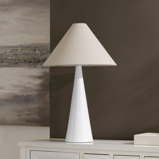 Avela Table Lamp White & Oatmeal
